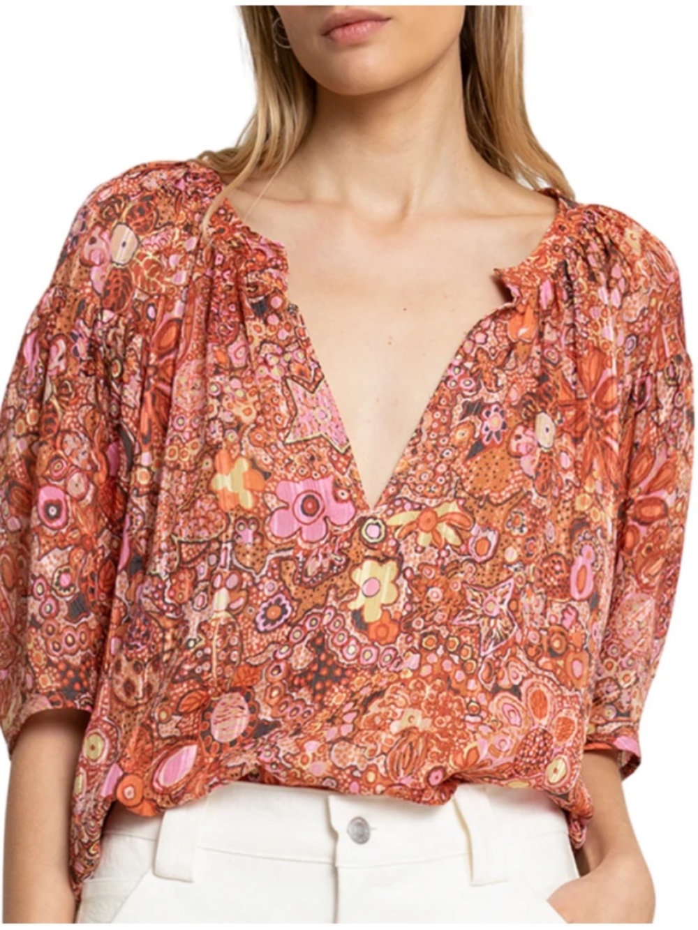 A.L.C. Grace Silk-Blend Top